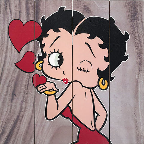 Betty Boop Wooden Kisses Sign