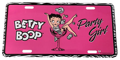 Betty Boop Party Girl License Plate