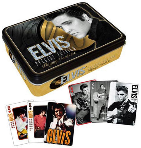 Elvis Gold Playing Card Tin Set