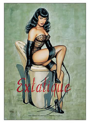Bettie Page Extatique Fabric Poster