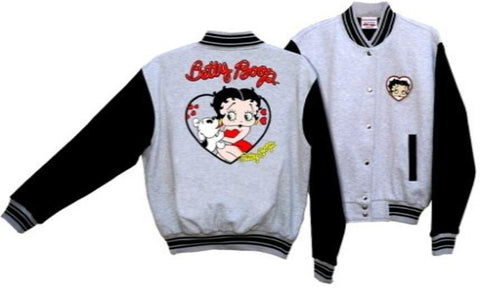 Betty Boop Heart Baseball Jacket