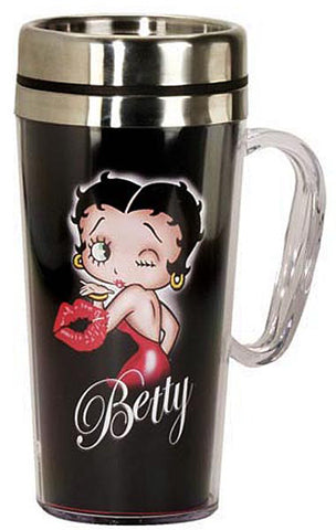 Betty Boop Insulated Travel Mug With Handle.