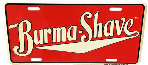 Burma-Shave License Plate