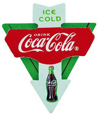 Coke Cola 3D Triangle Wooden Magnet