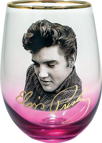 Elvis Stemless Glass