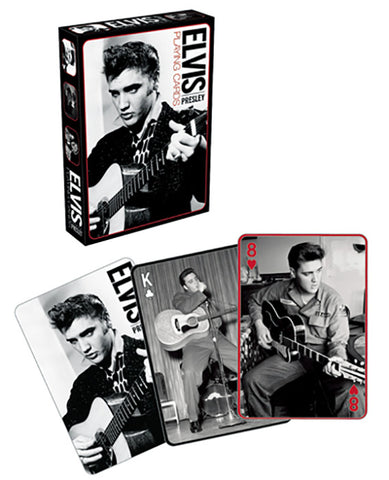 Elvis Presley Black & White Playing Cards
