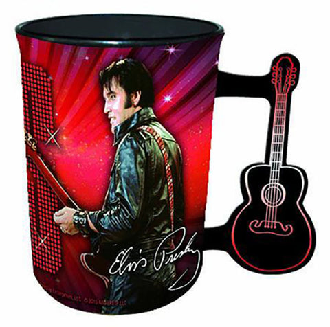 Elvis Name In Lights Guitar Mug