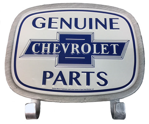 Genuine Chevrolet Embossed Steel Coat Hook Sign