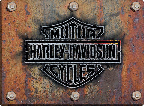 Harley Davidson Rusty Bar & Shield Emblem Sign