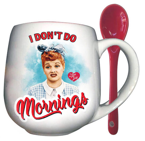 Here's Lucy... I Don't Do Morning Mug with Spoon
