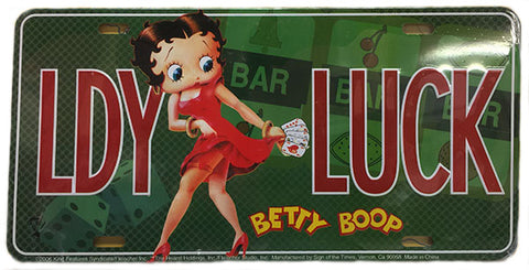 Betty Boop Lady Luck License Plate