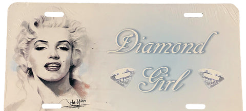 Marilyn Monroe Diamond Girl License Plate