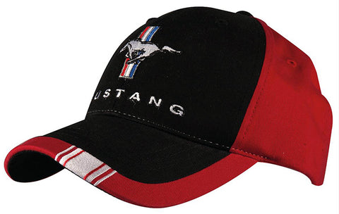 Mustang Embroidered Tri-Bar Logo Cap