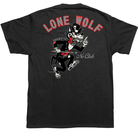 Lucky 13 Lone Wolf Lone Club Tee Shirt