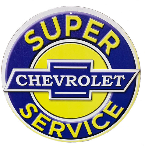 Chevrolet Super Service Metal Sign